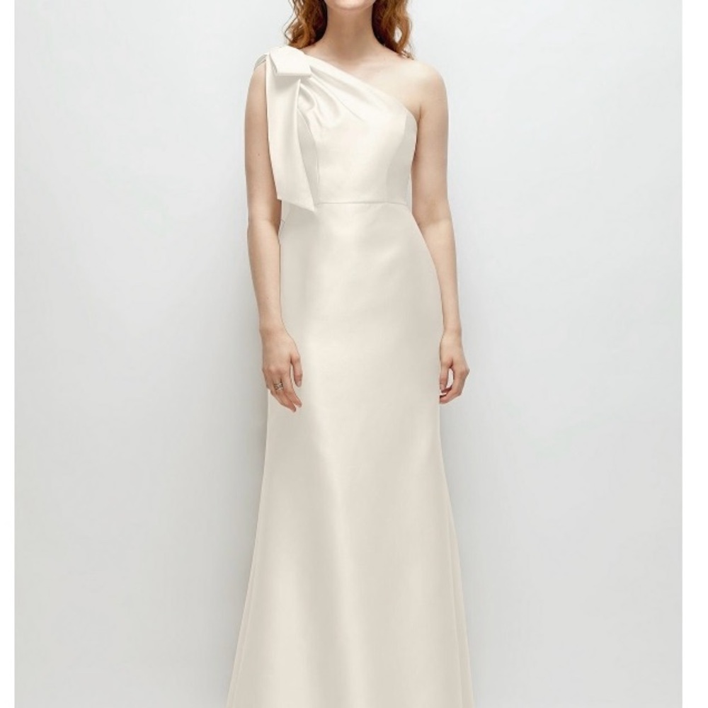 Bella Bridesmaids Dessy Group D794 ivory satin twill